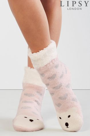 Lipsy Polar Bear Slipper Sock